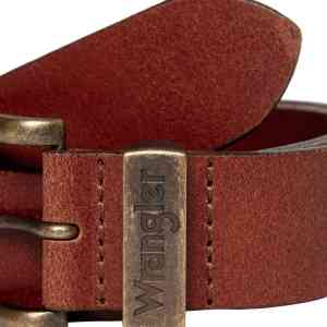 Wrangler Herren Leder Gürtel - Metal Loop - Cognac